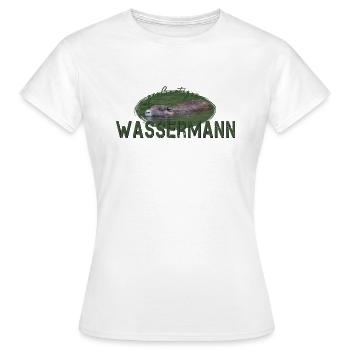 Wassermann Sternzeichen Wassermann - Frauen T-Shirt - Weiß - Vorne - AI Model Female 172 dark (172cm)
