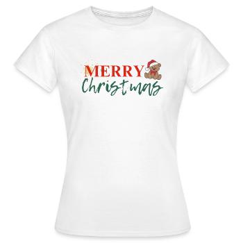 Frohes Weihnachtsgeschenk - Frauen T-Shirt - Weiß - Vorne - AI Model Female 172 dark (172cm)