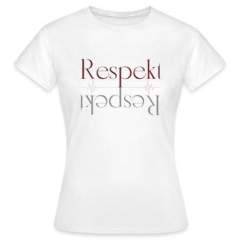 respekt - Frauen T-Shirt - Weiß - Vorne - AI Model Female 172 dark (172cm)