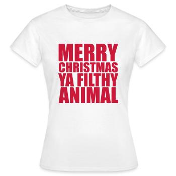 Merry Christmas - Women's T-Shirt - white - Front - AI Model Female 172 dark (172cm)