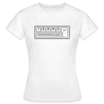 mechanischetastatur.guide Logo - Frauen T-Shirt - Weiß - Vorne - AI Model Female 172 dark (172cm)
