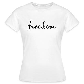 freedom - Frauen T-Shirt - Weiß - Vorne - AI Model Female 172 dark (172cm)