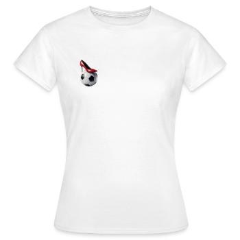 Rote Pumps und Fußball 👠⚽️ - Frauen T-Shirt - Weiß - Vorne - AI Model Female 172 dark (172cm)
