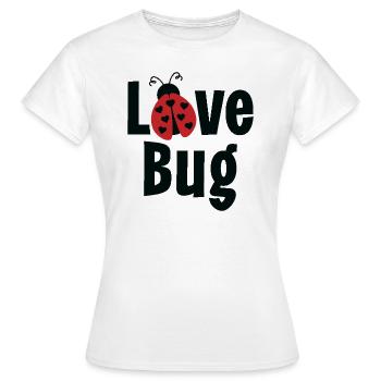 Bug d’amour - T-shirt Femme - blanc - Devant - AI Model Female 172 dark (172cm)