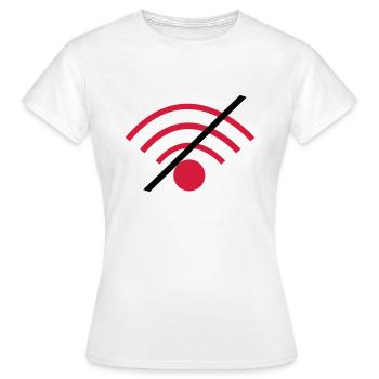 Kein Wlan - Frauen T-Shirt - Weiß - Vorne - AI Model Female 172 dark (172cm)