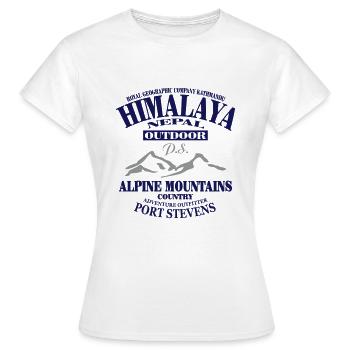 Himalaya - Alpine Mountains - T-shirt Femme - blanc - Devant - AI Model Female 172 dark (172cm)
