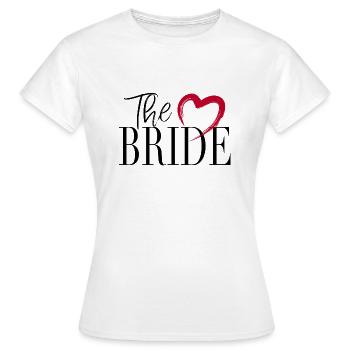 La mariée - La mariée, amour de mariage - T-shirt Femme - blanc - Devant - AI Model Female 172 dark (172cm)