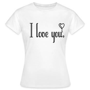 Je t’aime - T-shirt Femme - blanc - Devant - AI Model Female 172 dark (172cm)