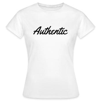 Authentique - T-shirt Femme - blanc - Devant - AI Model Female 172 dark (172cm)