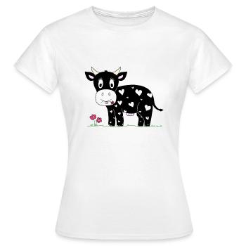Warm cow :o) - Women's T-Shirt - white - Front - AI Model Female 172 dark (172cm)