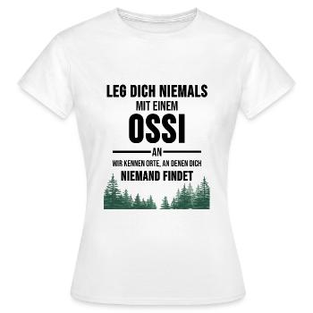 DDR Ossi Osten Ostblock Ostalgie Sachsen Geschenk - Frauen T-Shirt - Weiß - Vorne - AI Model Female 172 dark (172cm)