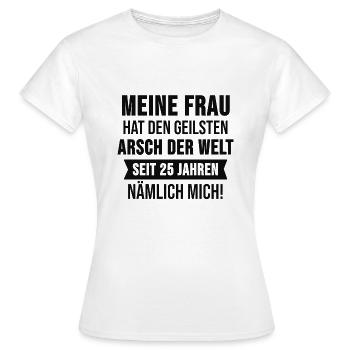 Mariage argenté Anniversaire de mariage Cadeau d’argent - T-shirt Femme - blanc - Devant - AI Model Female 172 dark (172cm)