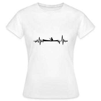 Rythme cardiaque - T-shirt Femme - blanc - Devant - AI Model Female 172 dark (172cm)