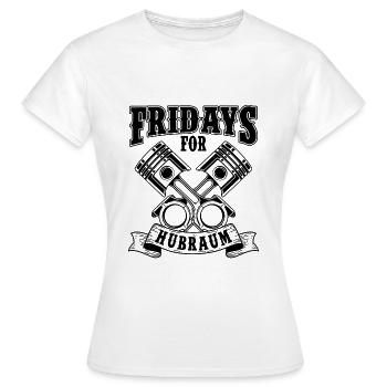 Fridays for Hubraum - Frauen T-Shirt - Weiß - Vorne - AI Model Female 172 dark (172cm)