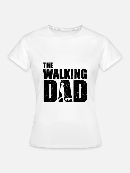 Hundhalter The Walking Dad - Frauen T-Shirt - Weiß