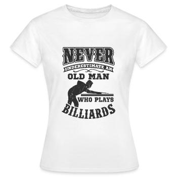 Billard - Frauen T-Shirt - Weiß - Vorne - AI Model Female 172 dark (172cm)