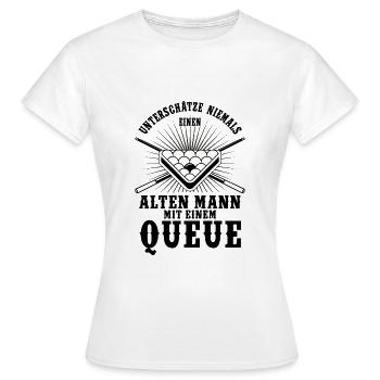 Billard - Frauen T-Shirt - Weiß - Vorne - AI Model Female 172 dark (172cm)