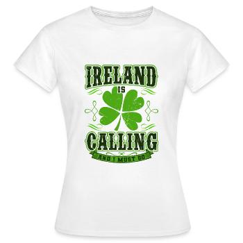 Irland - Frauen T-Shirt - Weiß - Vorne - AI Model Female 172 dark (172cm)