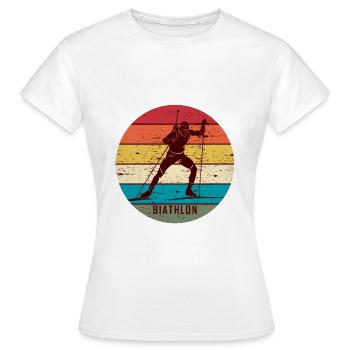Biathlon - T-shirt Femme - blanc - Devant - AI Model Female 172 dark (172cm)
