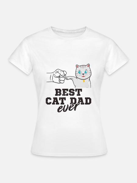 Katzen Papa - Frauen T-Shirt - Weiß