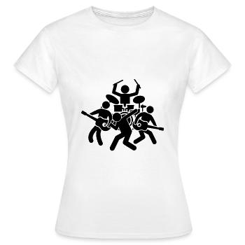 Music band - Women's T-Shirt - white - Front - AI Model Female 172 dark (172cm)