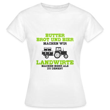 Landwirt Demo - Frauen T-Shirt - Weiß - Vorne - AI Model Female 172 dark (172cm)