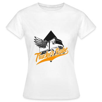 Trucker Babe - Frauen T-Shirt - Weiß - Vorne - AI Model Female 172 dark (172cm)