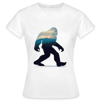 Légende du Bigfoot Yeti - T-shirt Femme - blanc - Devant - AI Model Female 172 dark (172cm)