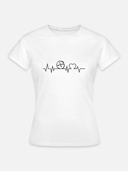 Geocaching Herzschlag - Frauen T-Shirt - Weiß