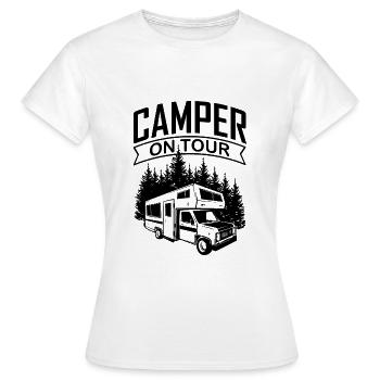 Camper en tournée - T-shirt Femme - blanc - Devant - AI Model Female 172 dark (172cm)