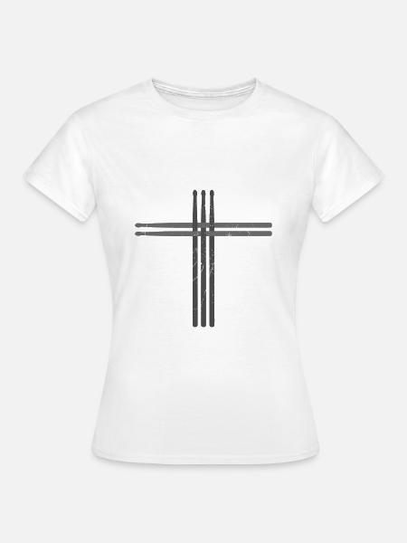 Drummer - Frauen T-Shirt - Weiß
