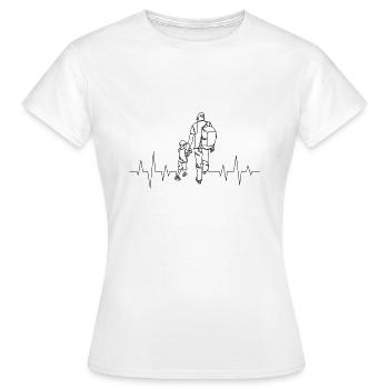 Vater und Sohn Herzschlag - Frauen T-Shirt - Weiß - Vorne - AI Model Female 172 dark (172cm)