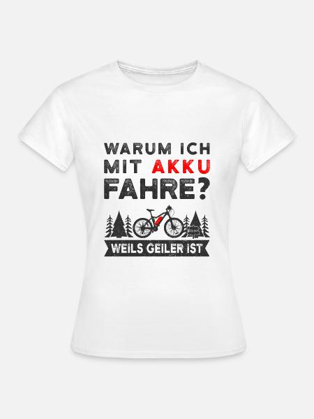 E-Bike - Frauen T-Shirt - Weiß