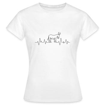 Donkey heartbeat - Women's T-Shirt - white - Front - AI Model Female 172 dark (172cm)