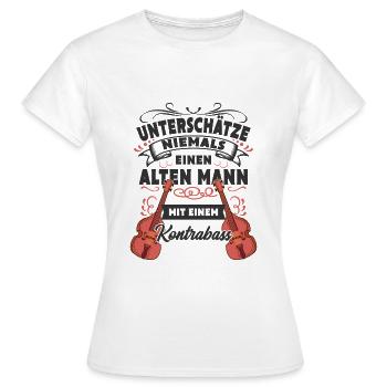 Kontrabass - Frauen T-Shirt - Weiß - Vorne - AI Model Female 172 dark (172cm)