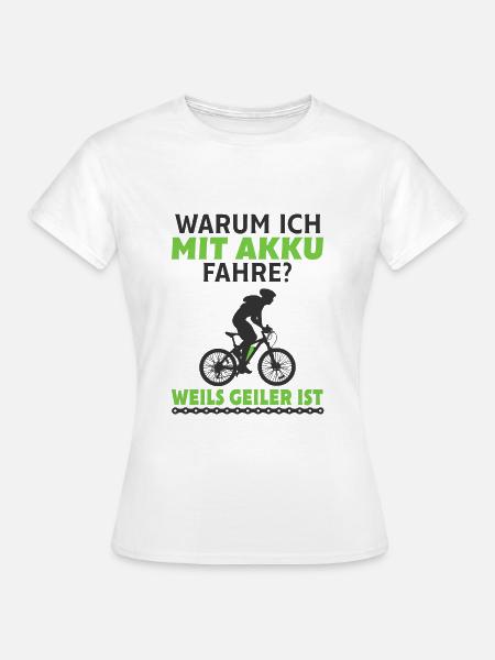 E-Bike - Frauen T-Shirt - Weiß