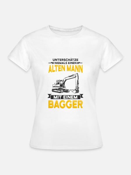 Bagger - Frauen T-Shirt - Weiß