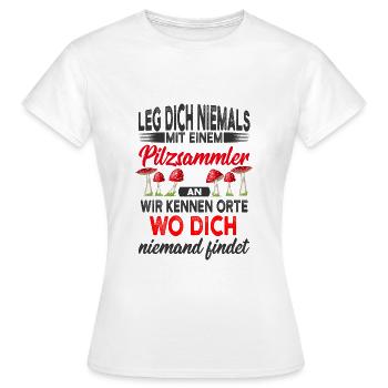 Pilzsammler - Frauen T-Shirt - Weiß - Vorne - AI Model Female 172 dark (172cm)