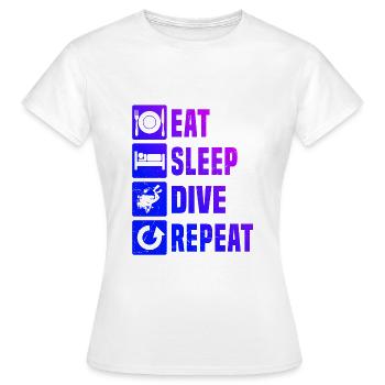 Scuba Diver Femme Scuba Diver Diver - T-shirt Femme - blanc - Devant - AI Model Female 172 dark (172cm)