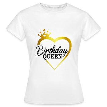 Birthday Queen Dark - Birthday Gift - Women's T-Shirt - white - Front - AI Model Female 172 dark (172cm)