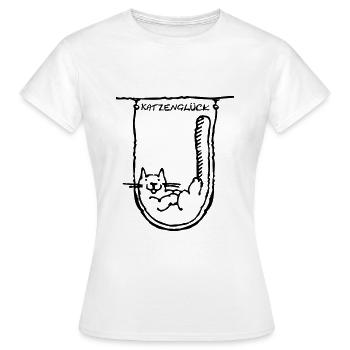 Le bonheur des chats - T-shirt Femme - blanc - Devant - AI Model Female 172 dark (172cm)