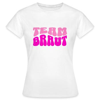 Damenshirt Team Braut Graffiti-Style - Frauen T-Shirt - Weiß - Vorne - AI Model Female 172 dark (172cm)