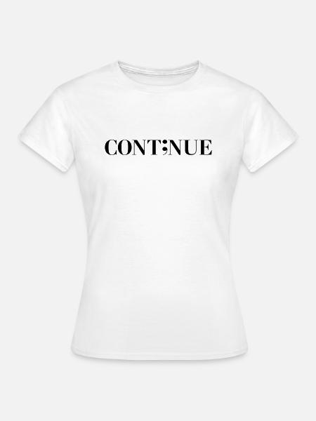 Continue schwarz - Frauen T-Shirt - Weiß