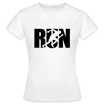 Run - Running - Women's T-Shirt - white - Front - AI Model Female 172 dark (172cm)