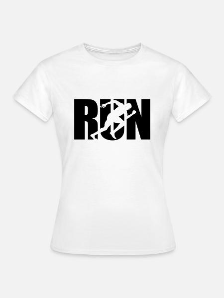 Run - Laufen, Läufer - Frauen T-Shirt - Weiß