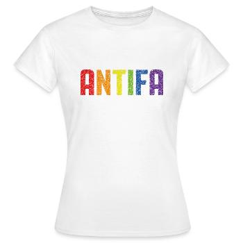 Antifa Pride - Women's T-Shirt - white - Front - AI Model Female 172 dark (172cm)