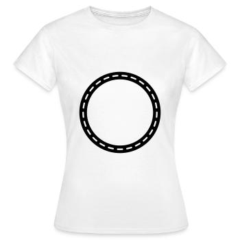Contour du cercle vide - T-shirt Femme - blanc - Devant - AI Model Female 172 dark (172cm)