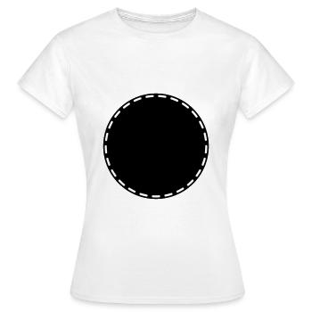 Circle Symbol Placeholder Blank - Women's T-Shirt - white - Front - AI Model Female 172 dark (172cm)