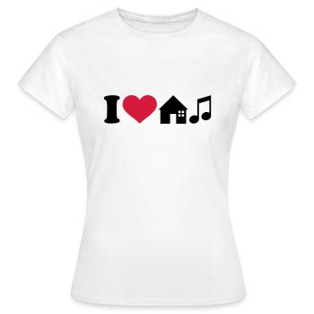 House Music - Frauen T-Shirt - Weiß - Vorne - AI Model Female 172 dark (172cm)