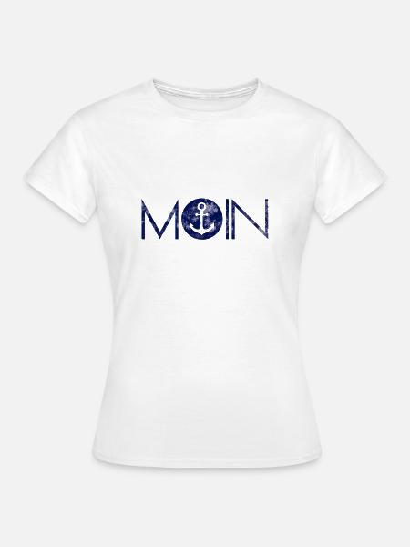 Moin Anker Hamburg Norddeutschland - Frauen T-Shirt - Weiß